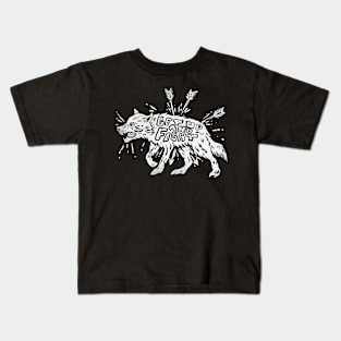 Wolf traditional vintage design Kids T-Shirt